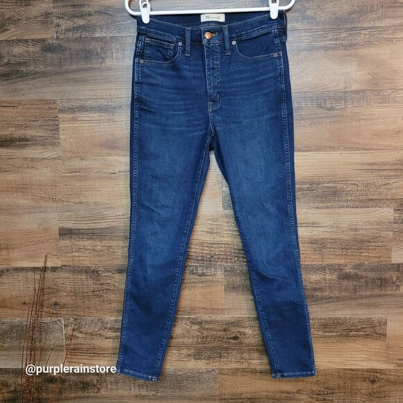 Madewell Jeans 27 High Rise 10" Skinny Hayes Wash F4684 Tummy Control Stretch - Picture 1 of 12